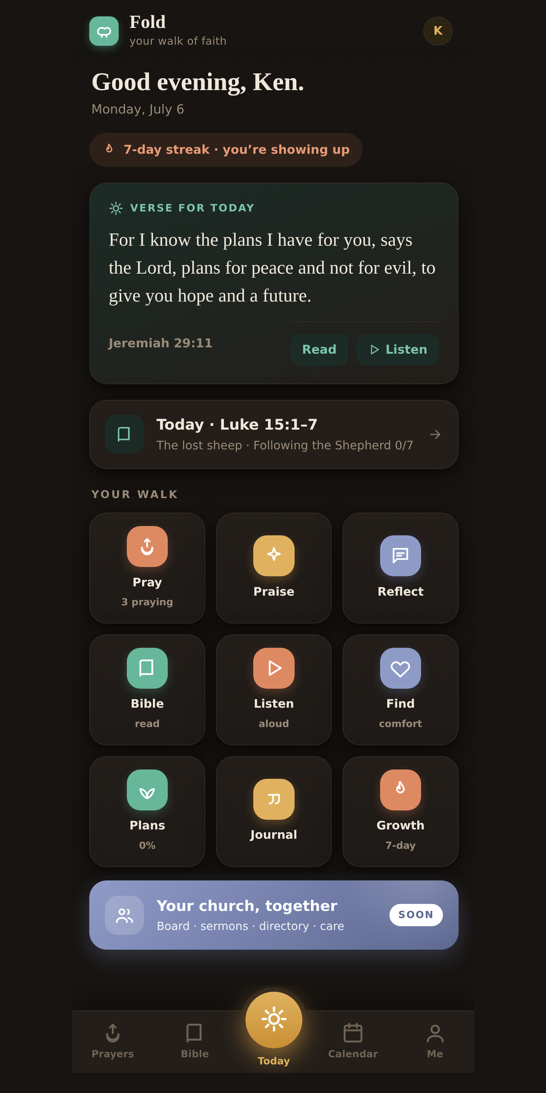 Prai home screen